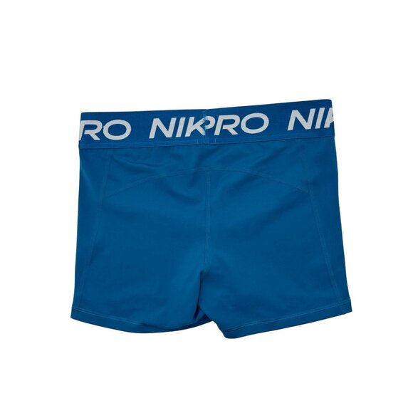 NEW Nike Pro 3” Dri-Fit Blue Training Spandex Short SizeM Logo Elastic Waistband - Picture 9 of 10